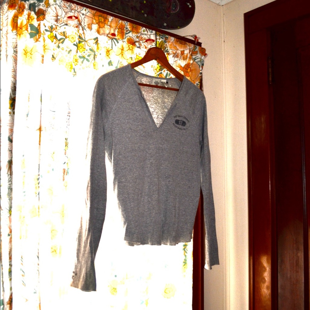 Vintage polo jeans company grey long sleeve shirt size XL